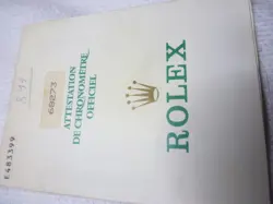 100% ORIGINAL ROLEX REFERENCE 68273 WARRANTY PAPER FROM E SERIER .