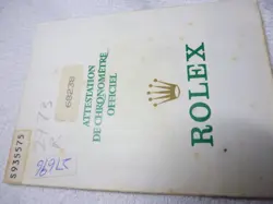 100% ORIGINAL ROLEX REFERENCE 68238 WARRANTY PAPER FROM  SERIER