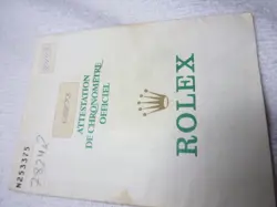 100% ORIGINAL ROLEX REFERENCE 68273 WARRANTY PAPER FROM  SERIER N