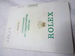 100% ORIGINAL ROLEX REFERENCE 68278 WARRANTY PAPER FROM  SERIER L