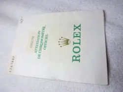 100% ORIGINAL ROLEX REFERENCE 68278 WARRANTY PAPER FROM  SERIER E
