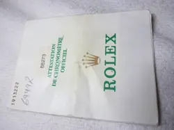 100% ORIGINAL ROLEX REFERENCE 68273 WARRANTY PAPER FROM  SERIER T