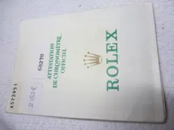 100% ORIGINAL ROLEX REFERENCE 68278 WARRANTY PAPER FROM  SERIER X