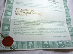 100% original Rolex reference 68273 Warranty Paper from  serier 1997