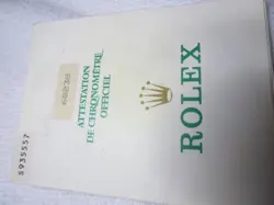 100% ORIGINAL ROLEX REFERENCE 68238 WARRANTY PAPER FROM  SERIER S