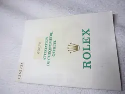 100% ORIGINAL ROLEX REFERENCE 68278 WARRANTY PAPER FROM  SERIER 1991