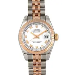 AUTHENTIC ROLEX DATEJUST 179171 SSXPG AUTOMATIC SERIAL INFO:D SERIAL  #270-00...