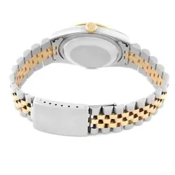 ROLEX DATEJUST DIAMOND DIAL STEEL YELLOW GOLD MENS WATCH 16233