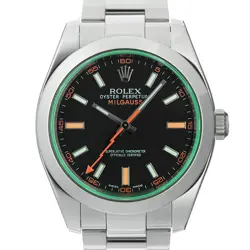 ROLEX MILGAUSS 116400GV BLACK WARRANTY 2012 BOX/PAPER SN/#G