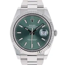 ROLEX DATEJUST 41 MM 126334 MINT GREEN UNWORN 2024 OYSTER