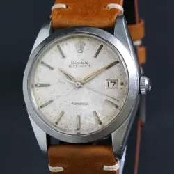 1966 Rolex 6694 OysterDate Stainless Steel 34mm Watch Patina & Potential NO RES!