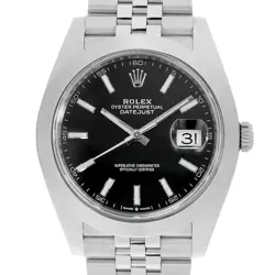ROLEX DATEJUST 41 126300 BLACK 5 ROW JUBILEE BRACELET RANDOM NUMBER SECOND H...
