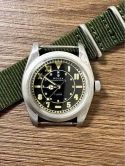 ROLEX TUDOR MILITARY VINTAGE WATCH WHITE DIAL HAND-ROLLED VIETNAM WAR TESTED