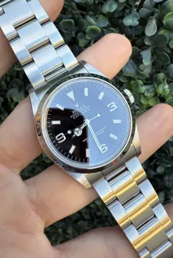 ROLEX EXPLORER I STAINLESS STEEL BLACK DIAL 36MM AUTOMATIC WATCH 114270