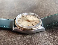 1960s Rolex Oyster Perpetual 34mm 1005 Champagne 18K Fluted Automatic Watch