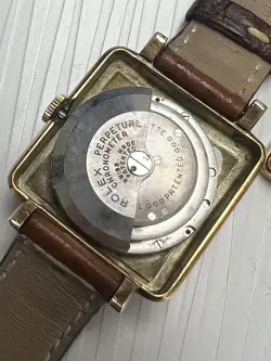 Rolex Precision 4645 Watch Vintage Swiss Automatic 14k Gold Case White Dial 31mm