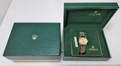 Vintage Rolex Datejust 69173 Ladies 18K Gold SS Two-Tone Jubilee Wrist Watch Box