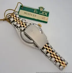 Vintage Rolex Datejust 69173 Ladies 18K Gold SS Two-Tone Jubilee Wrist Watch Box