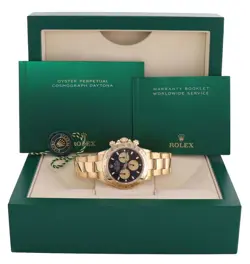 MINT PAPERS 2008 Rolex Daytona 116528 Black Paul Newman Cosmo Yellow Gold Watch