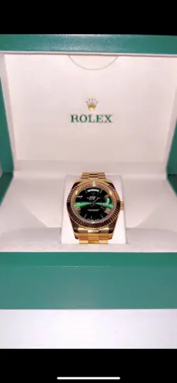 ROLEX DAY-DATE 228238 GOLD PRESIDENT BRACELET WITH GOLD BEZEL