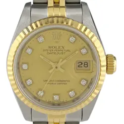 ROLEX DATEJUST 69173G YG DIAMOND AUTOMATIC LADIES #BS163