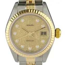 ROLEX DATEJUST 79173G YG DIAMOND AUTOMATIC LADIES #BS155