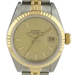 ROLEX OYSTER PERPETUAL DATE YG AUTOMATIC LADIES #BS219