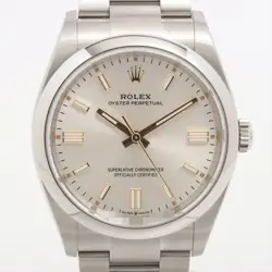 ROLEX OYSTER PERPETUAL 126000 SS AT SILVER-FACE