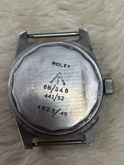 ROLEX Military Antique Watch Vietnam War Engraved Limited  Black Dial