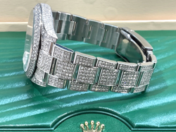 ROLEX 126300 DATEJUST 41 S/Steel 24.5CTS H/VS Natural White Diamonds! Very Nice