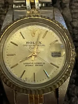 NON WORKING-ROLEX LADY-DATEJUST  GOLD AND SILVER JUBILEE BRACELET