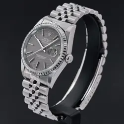 Rolex Datejust 36 1999 2y warranty Fullset ref. 16220 Steel Grey Tapestry dial