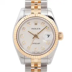 ROLEX DATEJUST 179173G SS×YG AT SILVER-HLICON-FACE 3 EXTRA LINKS