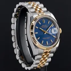 Rolex Datejust 36 2004 1y warranty Fullset ref. 116233 Two-Tone Blue dial