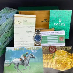 Rolex Oyster Perpetual 31 1999 2y warranty Fullset ref. 77080 Blue Arabic dial