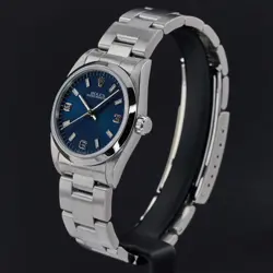 Rolex Oyster Perpetual 31 1999 2y warranty Fullset ref. 77080 Blue Arabic dial