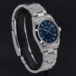 Rolex Oyster Perpetual 31 1999 2y warranty Fullset ref. 77080 Blue Arabic dial