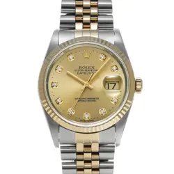 ROLEX DATEJUST 16233G NUMBER MANUFACTURED AROUND 1996 CHAMPAGNE/DIAMOND WATCH WR