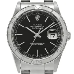 Rolex Datejust Thunderbird 16264 A Number Manufactured Around 1999 Black Wristwa