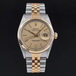Rolex Datejust 36 1987 1y warranty Fullset ref. 16013 Two-Tone Champagne dial