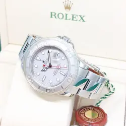 ROLEX 40MM PLATINUM DIAL YACHTMASTER REF: 16622 (A SERIES)