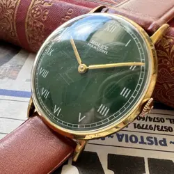 ROLEX MARCONI 1910 GREEN STAINLESS STEEL MANUAL WINDING GOOD WORKING MEN'S WATCH