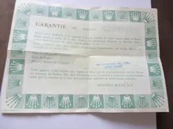 100% ORIGINAL ROLEX REFERENCE 69173 WARRANTY PAPER FROM  SERIER