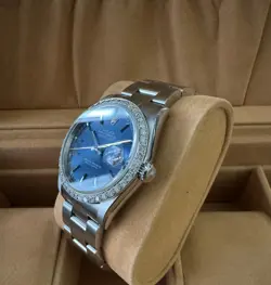 Rolex Datejust 36 16200 Automatic Blue Dial 4.5ct Diamond Bezel Year 2005