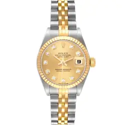 ROLEX DATEJUST STEEL YELLOW GOLD DIAMOND DIAL LADIES WATCH 79173