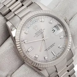 Rolex President Day-Date 36mm 118239 Factory Diamond Dial White Gold Watch