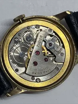Men's Vintage 9ct Gold Rolex Tudor Wrist Watch Manual Wind Presentation Engraved
