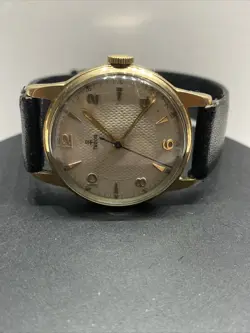 Men's Vintage 9ct Gold Rolex Tudor Wrist Watch Manual Wind Presentation Engraved