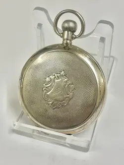 Vintage Silver Half Hunter Rolex Pocket Watch Working But Spares Or Repair 👀