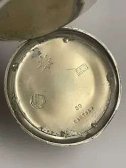 Vintage Silver Half Hunter Rolex Pocket Watch Working But Spares Or Repair 👀